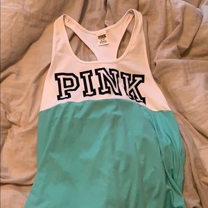 pink racerback athletic tank